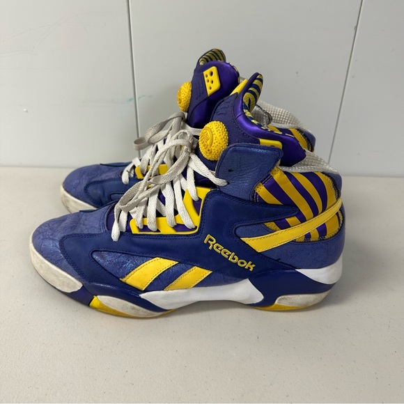 Reebok Shaq Attaq LSU Tigers Men's Pump Sneakers - Size 12 - Picture 4 of 12